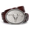 SANSTHS Western Belt Cowboy Belts for Men Women, Western Leather