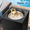 lovamsal Propane Tank Cover Table with Ice Bucket,Outdoor Storage Box