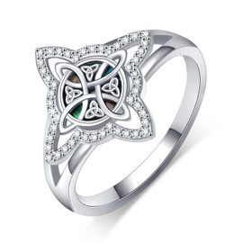 SVODEA Witches Knot Rings 925 Sterling Silver Witch Knot Rings Witch Jewelry Gifts for Women