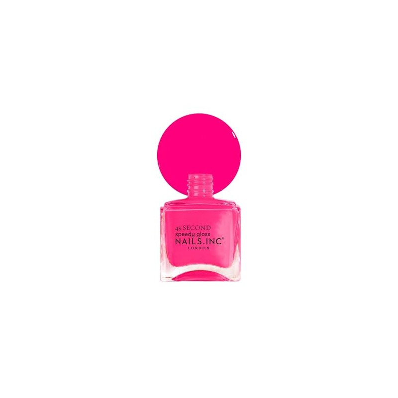 Nails Inc 45 Second Speedy Gloss, Blake, rosa, neón, brillante,