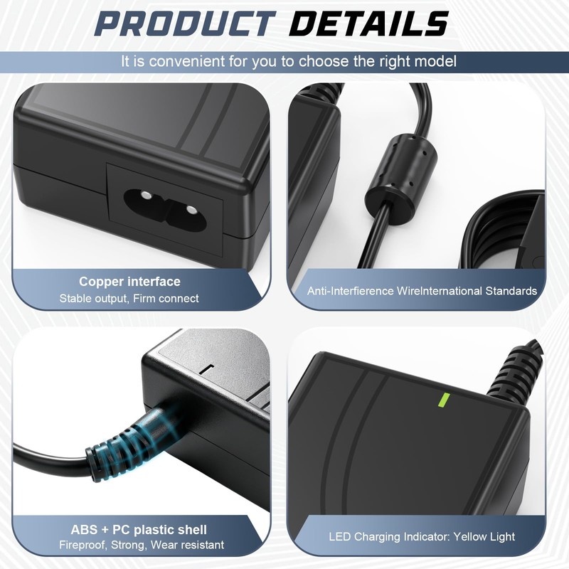 Replacement Recliner Power Cord, 2-Pin Universal Recliner Chair Power Supply,