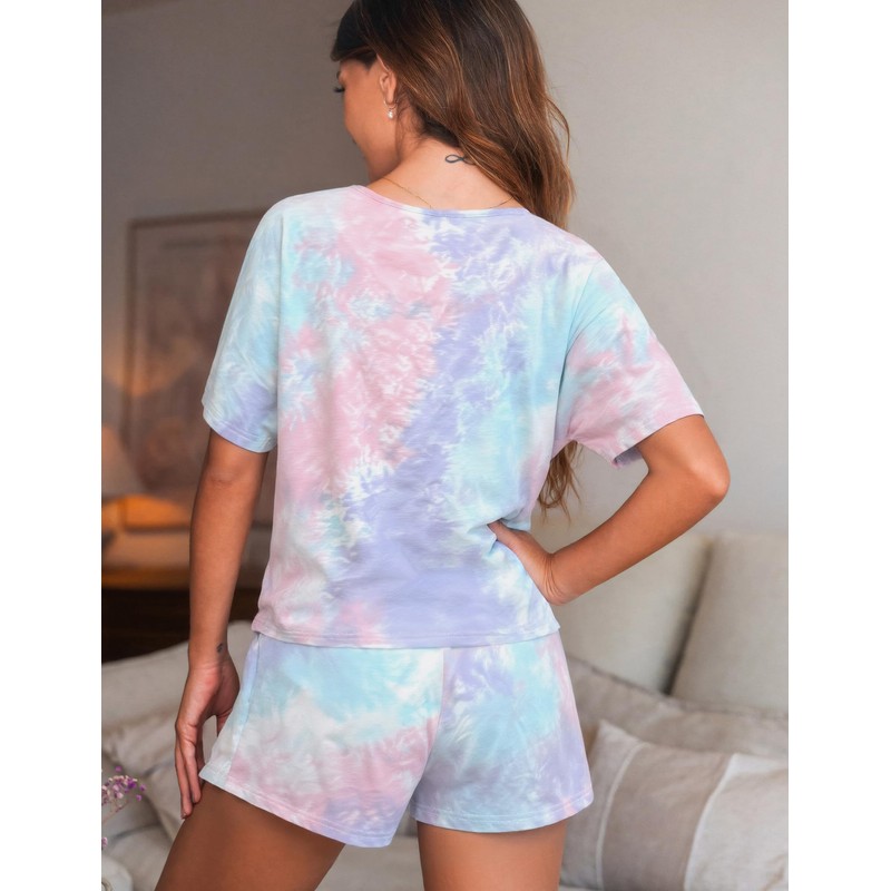 Girece Tie Dye Pajamas for Women Set 2 Piece Comfy