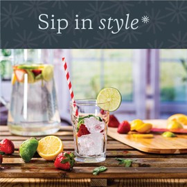 Vikko Drinking Glasses, 11.5 Ounce Glass Cups, Durable Glasses Drinking Set of 12, Stackable Water Glasses, Highball Glasses, Heavy Base Tumblers & Water Glasses, Dishwasher Safe Cups for Kitchen