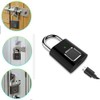 Zinc Alloy Smart Fingerprint Lock, Metal USB Charging Fingerprint Padlock