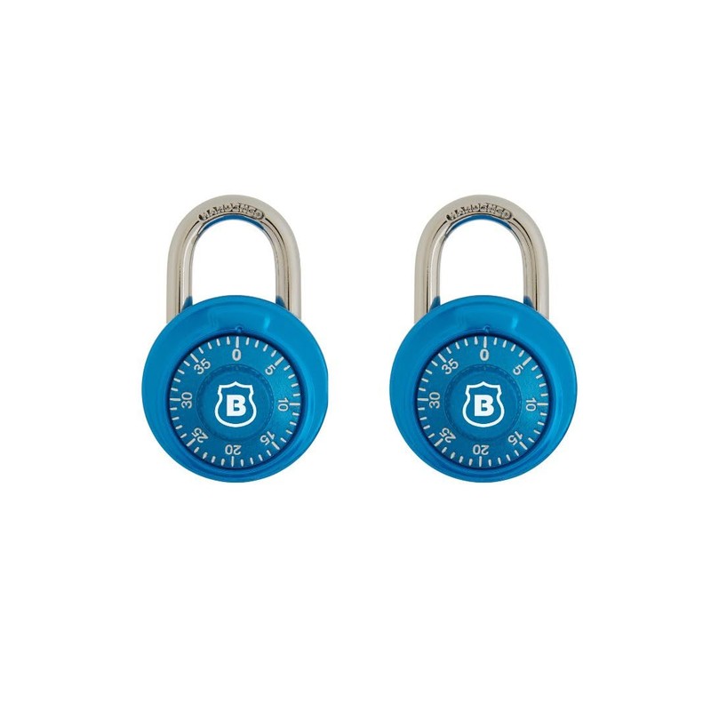 Brinks 48mm Anodized Dial Combination Lock, 2 Pack - Available