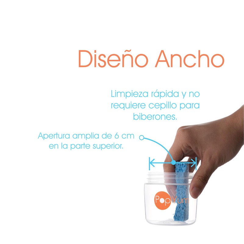 PopYum - Biberón anticólicos para bebé para preparar, mezclar y