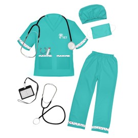 ANPHILE Kids Veterinarian Costume, Kids Doctor Vet Costume Pretend Play Dress Up Set for Career Day
