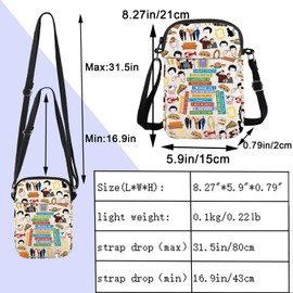 ENSIANTH TV Show Merch Crossbody Pursue Bag Friend TV Show Inspired Gift Friendship Gift Funny Friends Crossbody Bag (CA Friend CB)
