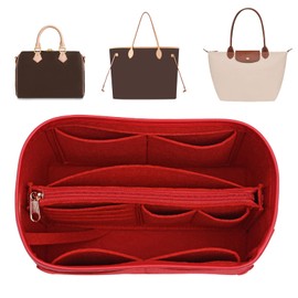 LOUKAYCCI Purse Organizer Insert for Longchamp Le Pliage,City,Nevefull and Speedy Tote Bag and More