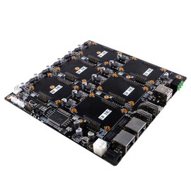 52Pi DeskPi Super6C Raspberry Pi CM4/CM5 Cluster Mini-ITX Board 6 RPI CM4/CM5 Supported,Power Supply Included