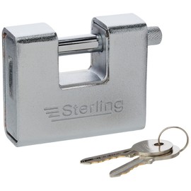 Sterling ASP181 81mm Armoured Steel Padlocks, Grey