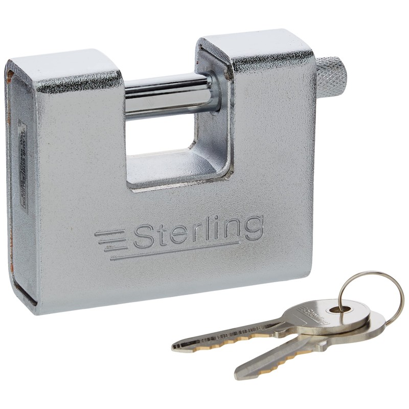 Sterling ASP181 81mm Armoured Steel Padlocks, Grey