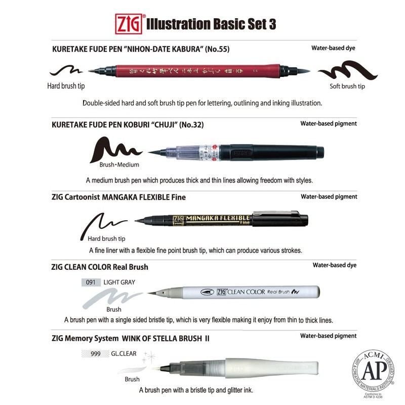 Kuretake INKTOBER special set (5 pcs set)