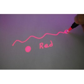 DirectGlow Invisible UV Blacklight Reactive Pen Ink Marker (Red, 1 Marker)