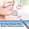 MuskalMed 5 PC Dental Mouth Mirror #5 Front Surface Rhodium