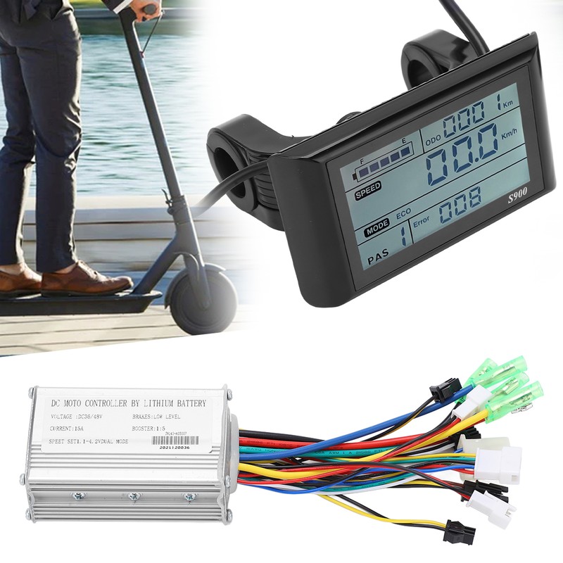 36V/48V 15A Brushless Motor Controller LCD S900 Display Panel Set