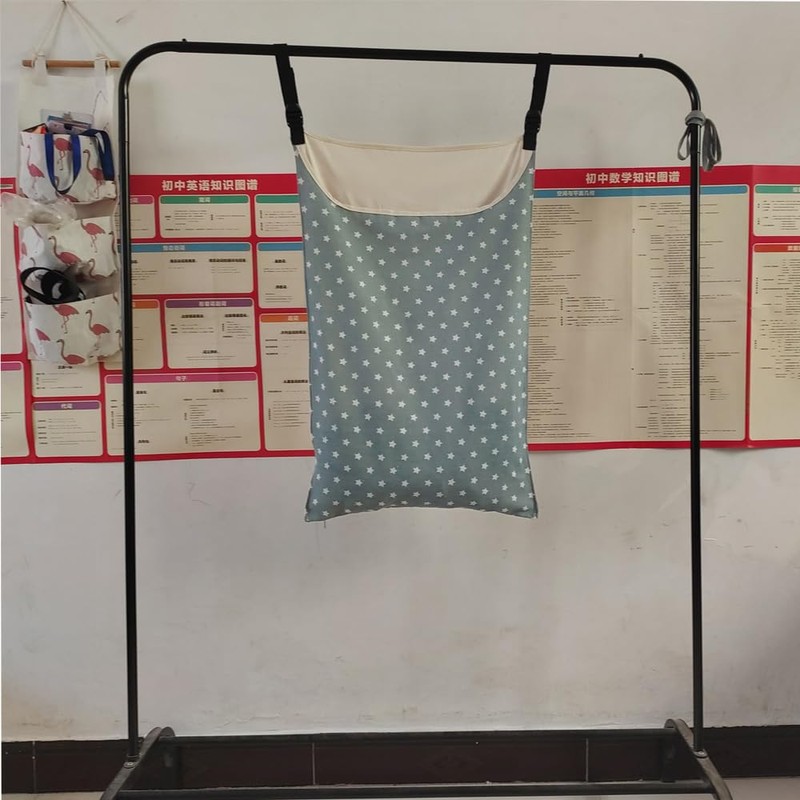 HDHYK Adjustable Space Saving Door Hanging Laundry Hamper Bag Dorm