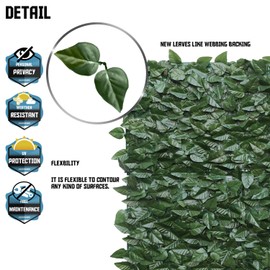 TANG Sunshades Depot 3'x24' FT Artificial Faux Laurel Privacy Fence Screen Leaf Vine Decoration Panel