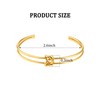 Desnuage Double Layer Open Bracelet with Knot Design for Women