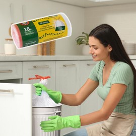 Jinfa 50 Bin Liners with Drawstring | Transparent | 49 x 58 cm | For Jinfa Metal Bin 18 L