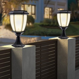63" Solar Lamp Post Lights ,Outdoor Aluminum Floor Lamp,Waterproof Solar Powered Street Lights for Garden, Pathway, Driveway, Front/ Back Door, Warm White Solar Post Light,Replaceable Bulb(2 Pack)
