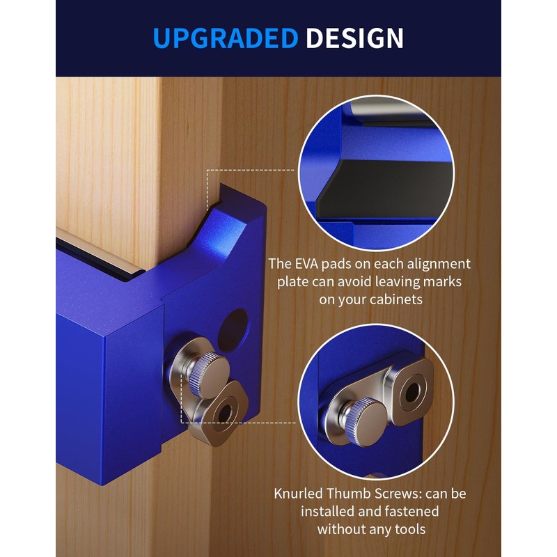 DAYDOOR Professional Cabinet Clamps 2 Pack, Heavy-Duty Cast Steel, Integrated