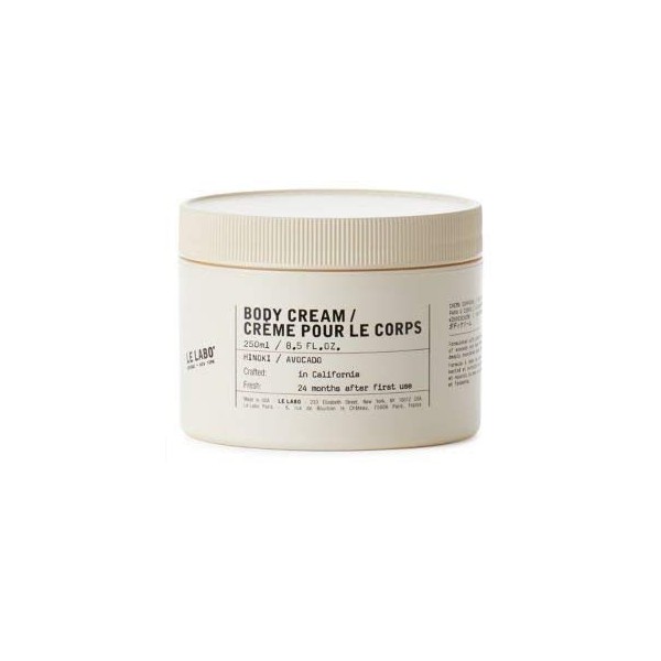 LE LABO Body Cream Hinoki, 8.5 fl oz (250 ml), Body Cream, Body Lotion