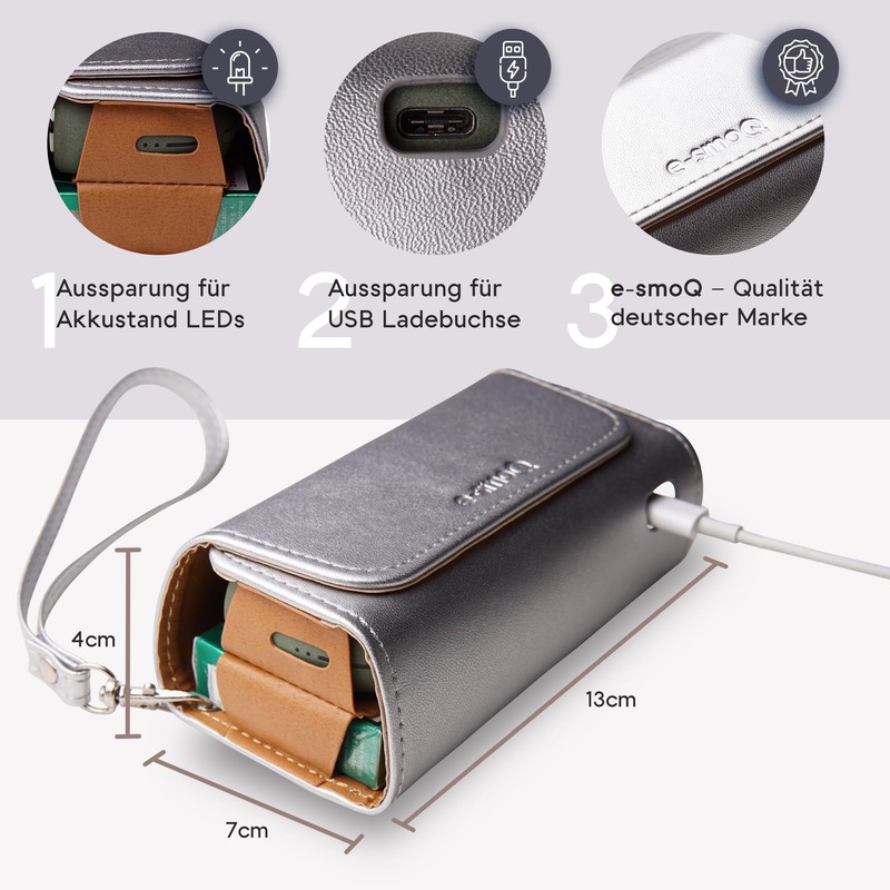 [20+ Colours] e-smoQ Case Compatible with IQOS Iluma, High-Quality Case