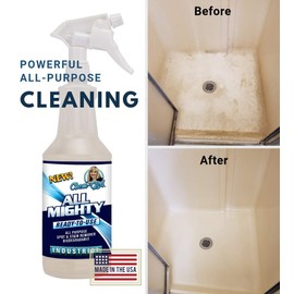 Chem-Girl | ALL MIGHTY Super Strength Biodegradable Spot & Stain Remover + Multi-Surface Spray Cleaner for Tough Indoor/Outdoor Jobs | Ready-To-Use Formula - 1 Quart