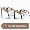 AYADA Elevated Cat Bowls, Height Adjustable Raised with Stand Lifted