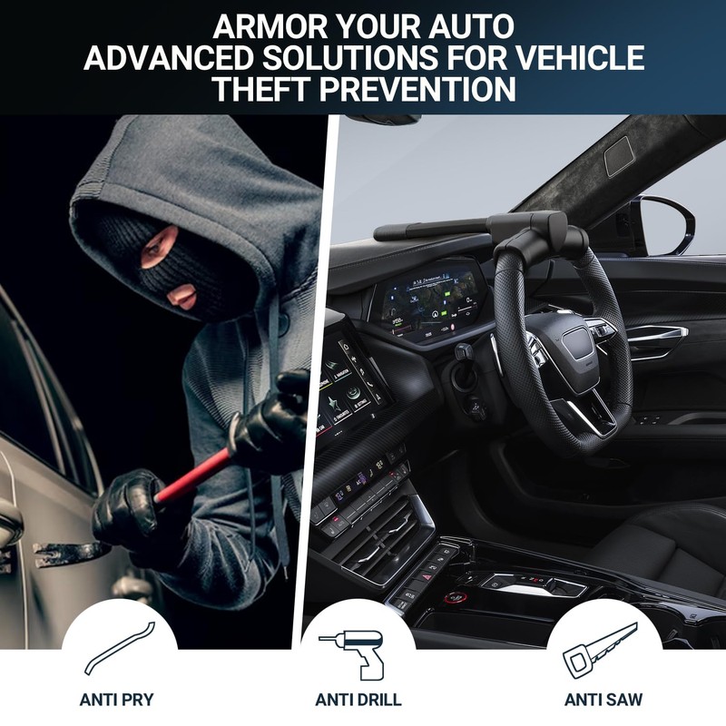 ELI73 Steering Wheel Lock for Cars & Vans - Car