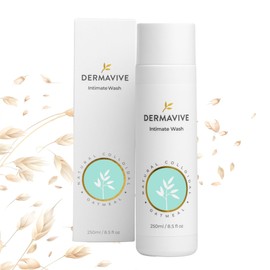 Dermavive Intimate Wash, Gentle Feminine Cleanser for Women, Soap-Free pH-Balanced Hygiene Wash, Gynecologist Tested, Odor Control, Daily Use, 250ml (8.45 fl oz)