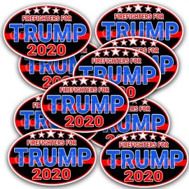 FIREFIGHTERS for TRUMP 2020 Trump Political Mini Stickers Decals 3" 10-pack