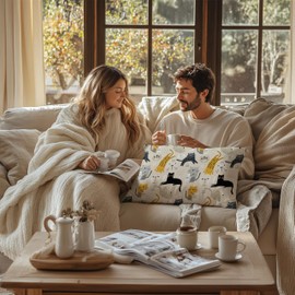 FITIE Cat Pillow Covers 12x20 Double-Sided, Crazy Cat Lady Gifts Lumbar Throw Pillow Covers, Cat Gifts for Women, Cat Lovers Gifts, Cat Mom Gifts, Cat Home Room Decor, Cat Decorations for The Home