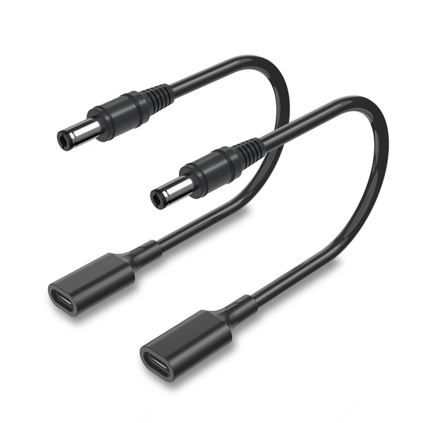 USB C to DC 5.5mm x 2.1mm Power Cable, 1Ft