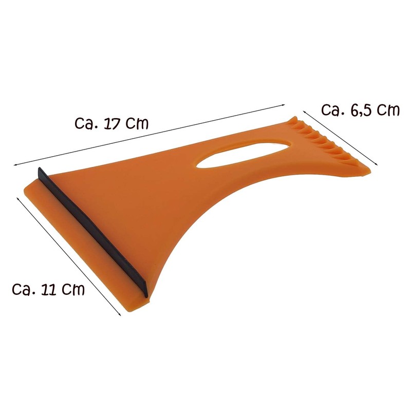 varivendo Ice Scraper with Rubber Lip (Orange)
