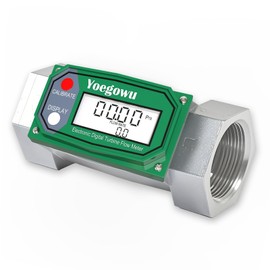 2" Digital Turbine Fuel Flow Meter, 15.8–132 GPM Inline NPT Flowmeter with LCD Display,for Diesel,Gasoline,Kerosene, Water and Other Liquids –Supports Gallon, L, QTS, PTS, m³ (2")