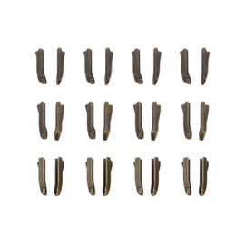 QUARKZMAN Double Open Zipper Repair Tab Kits, 3#5#8 Insert Pins for Jacket Coat Two Way Separating Zippers (Bronze, 12 Pairs)