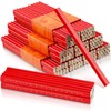 Zonon 100 Pieces Carpenter Pencils Bulk Octagonal Red Hard Black
