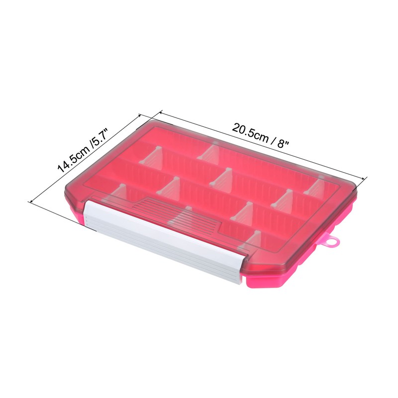 PATIKIL Waterproof Fishing Lure Box, Plastic Fish Tackle Accessory Storage
