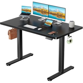 Marsail Electric Standing Desk with One-Piece Desktop,48 x 30 inch Height Adjustable Office Gaming Computer Desk with Deeper Tabletop, Home Office Stand up Desk with 4 Memory Presets, (2 Packages)