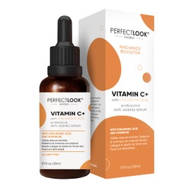 Perfect Look London Vitamin C Serum for Face with Hyaluronic Acid Radiation Booster Professional Anti-Ageing Wrinkles, Becomes Plump, Hydrates the Skin while Filling Fine Lines and Wrinkles