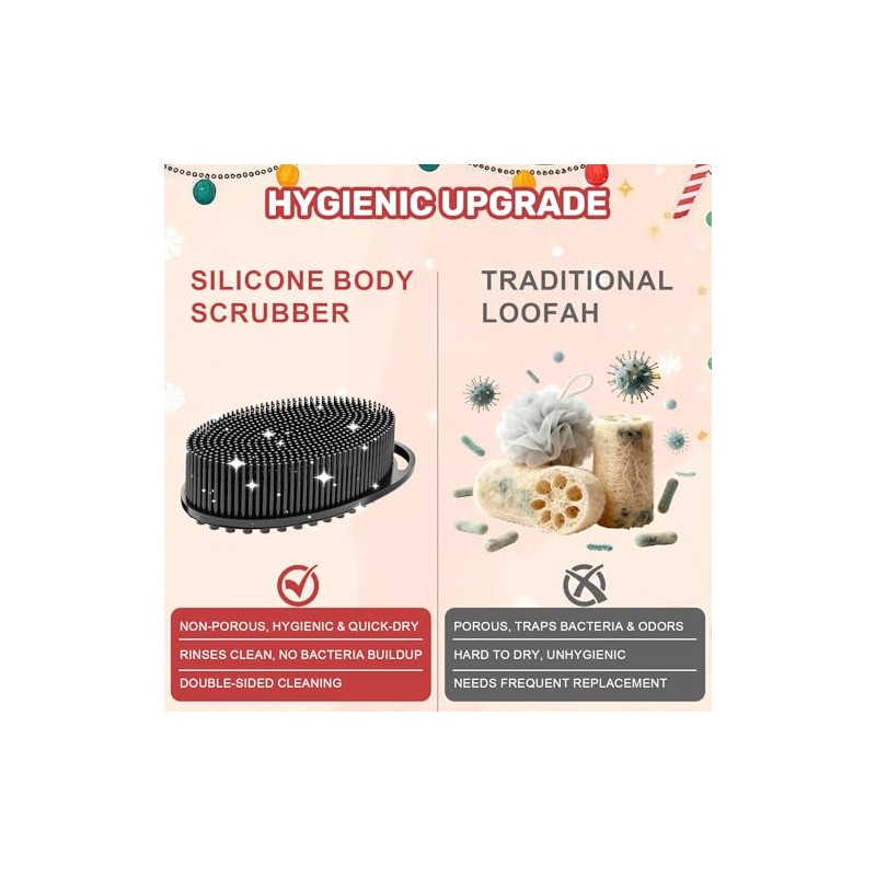 Paquete Exfoliante Corporal Silicona Hombres Mujeres Pieles Sensibles Rellenos Calcetines