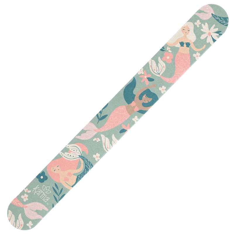Karma, Colorful Emery Board Double-Sided, 180/120 Grit Nail Files, Mermaid