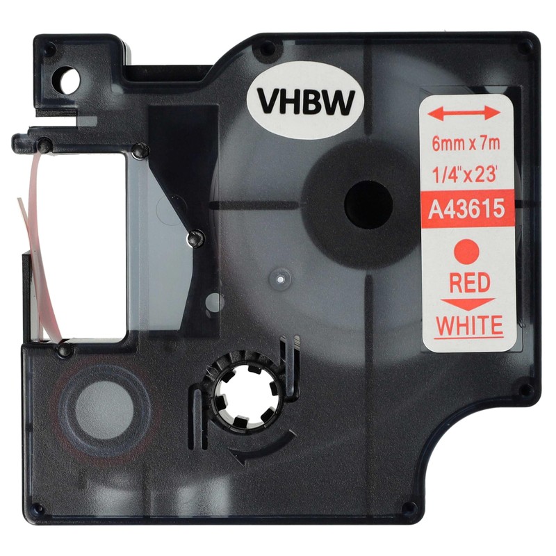 vhbw Schriftband-Kassette Ersatz für Dymo D1, 43615 für Etiketten-Drucker 7m