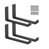 4 Pack Shelf Brackets, Heavy Duty 9 Inch J Shelf