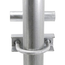 Ozark Fence & Supply - Chain Link Fence Rolling Sliding Gate Track Bracket - Galvanized Steel Coating- 1-5/8" to 1-7/8" Post Size- 1-5/8" Rail (6 Count)