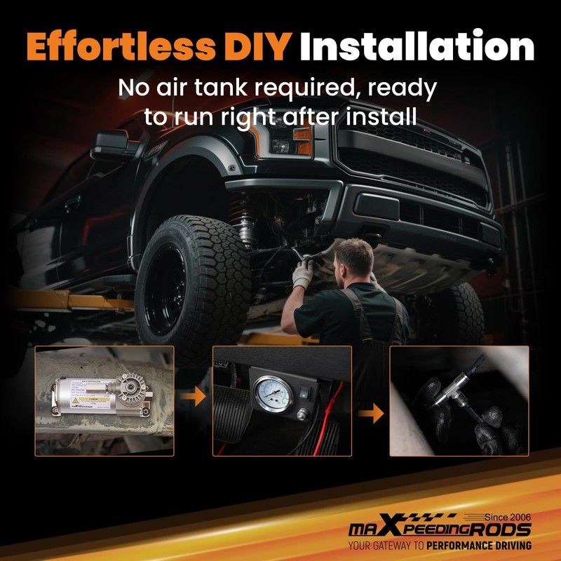 maXpeedingrods On Board Air Compressor System Up to 120 PSI
