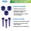 VEVA 6 Pack Premium Vacuum Filter Set with 3 Pre