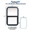 ToughGrade Vertical Sliding Clear RV Window 18" X 29" X